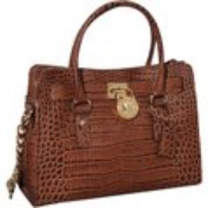 Michale Kors Hamilton Croc Satchel